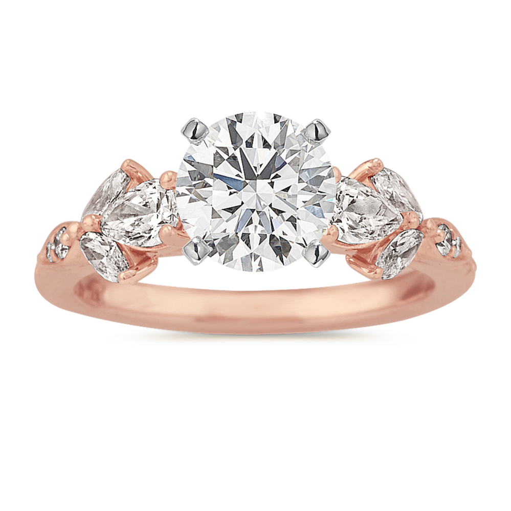 Classic Diamond Engagement Ring in 14k Rose Gold