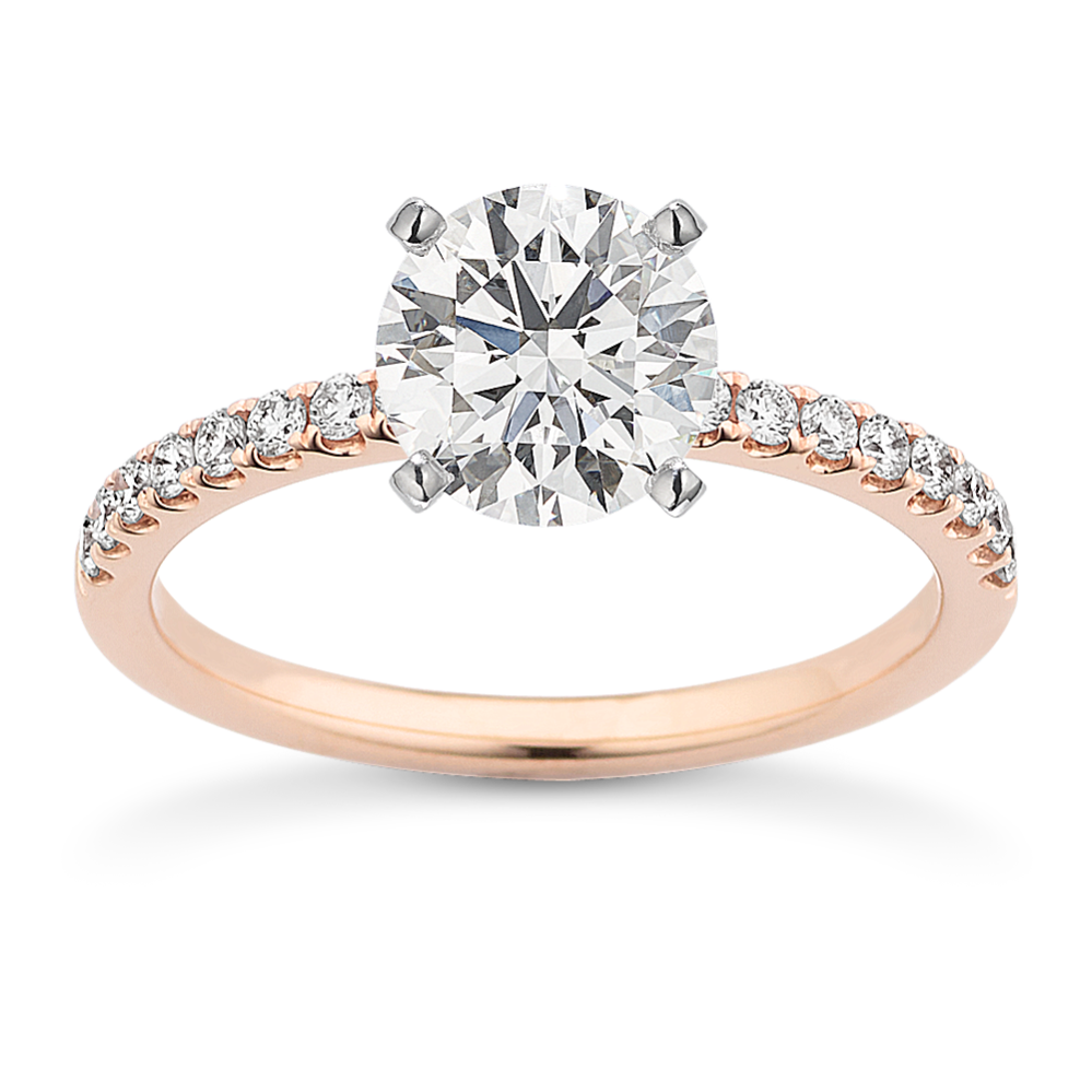 Vista Diamond Pave Engagement Ring