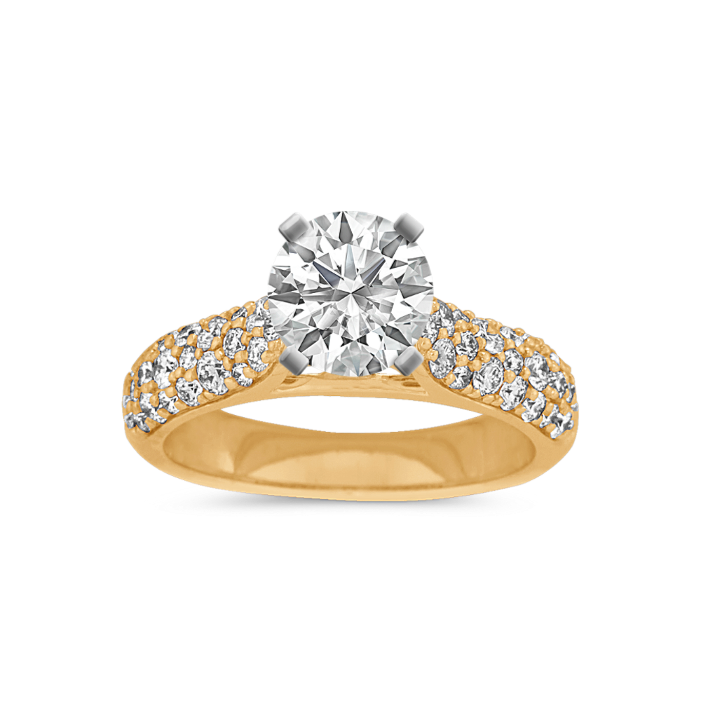 Adagio Natural Diamond Engagement Ring in 14k Yellow Gold