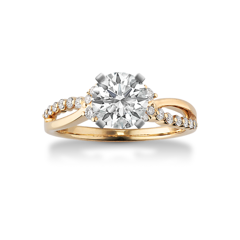 Avani Natural Diamond Swirl Engagement Ring