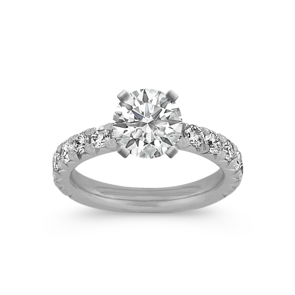 Phoenix Diamond Engagement Ring with Pave Setting