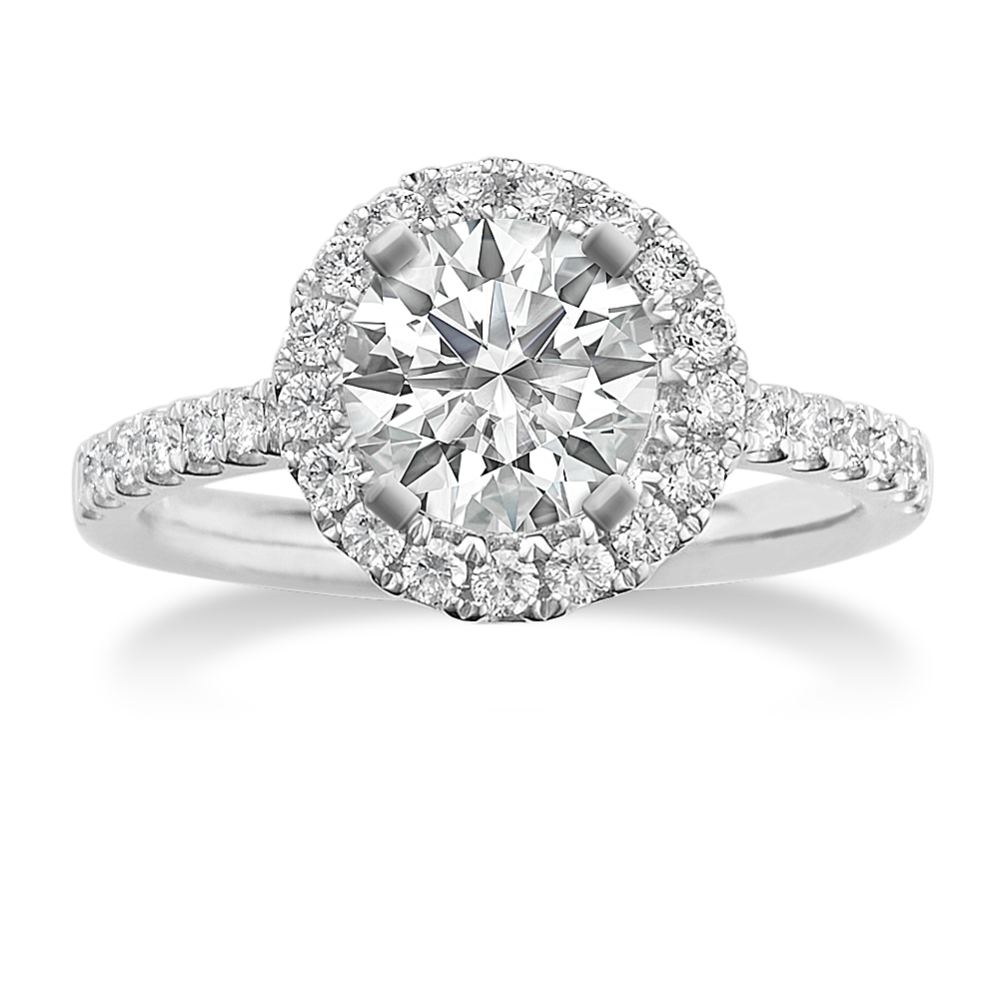 Vista Halo Engagement Ring for 1 ct Round