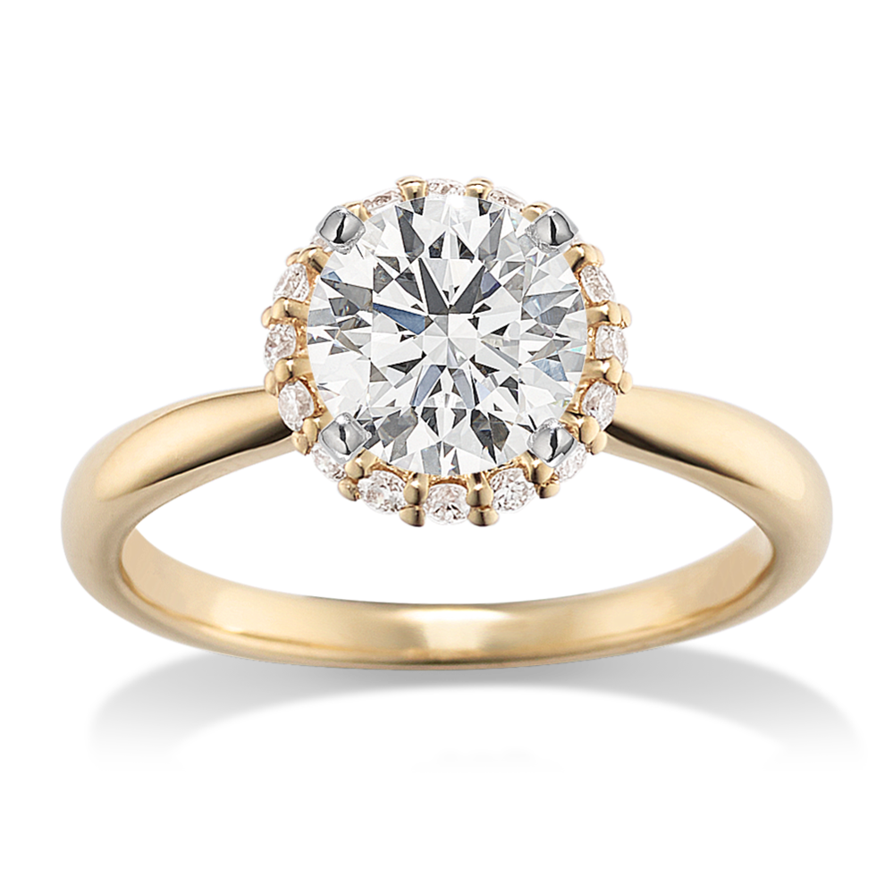 Starling Diamond Halo Engagement Ring