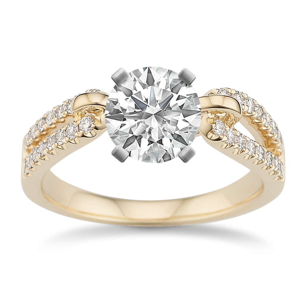 Diamond Link Engagement Ring