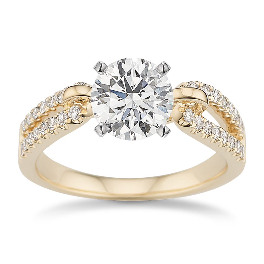 Diamond Link Engagement Ring