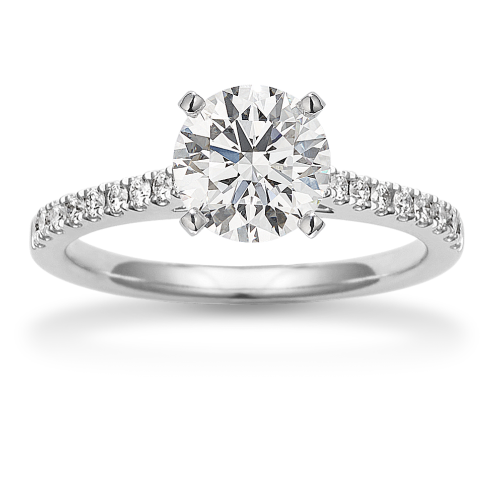 Melody Pave Cathedral Engagement Ring