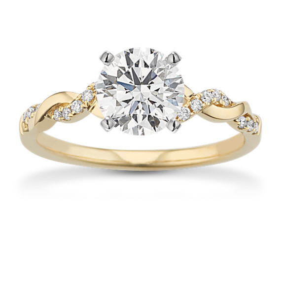Willow Infinity Engagement Ring in Yellow Gold | Shane Co.