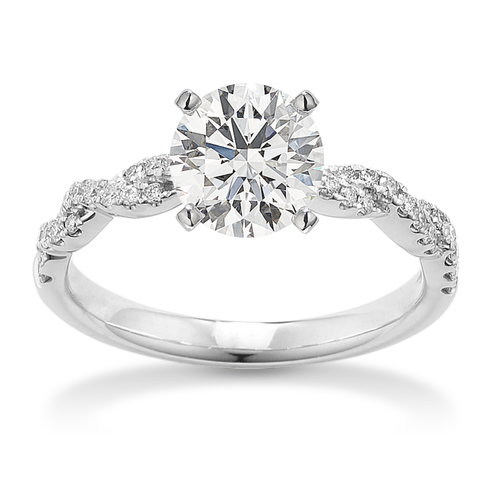 Lace Pave Engagement Ring