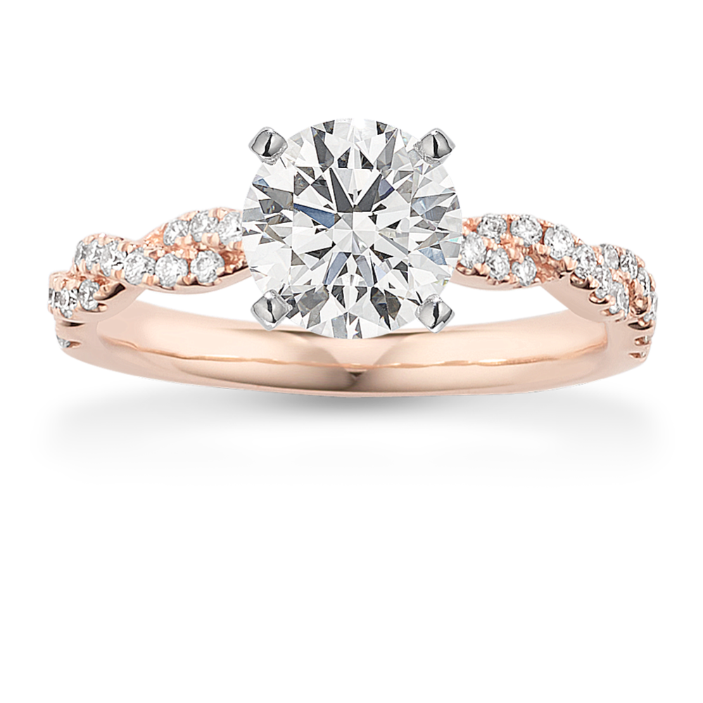 Lace Pave Engagement Ring