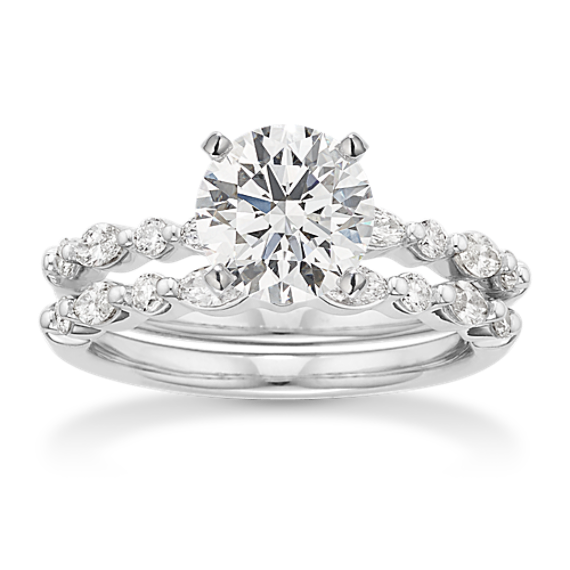 Privet 5/8 tcw Diamond Wedding Set in Platinum