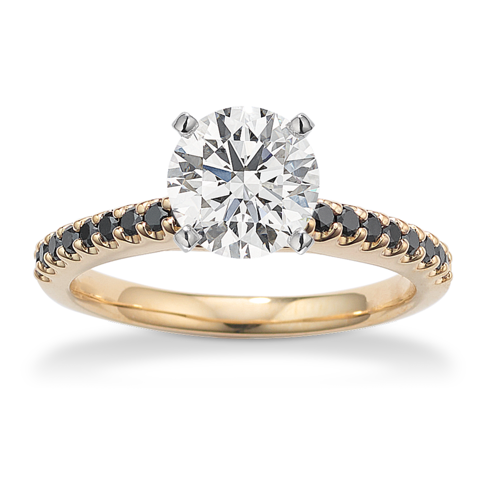 Nightingale Black Diamond Engagement Ring