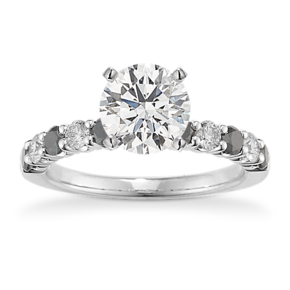 Black & White Diamond Engagement Ring