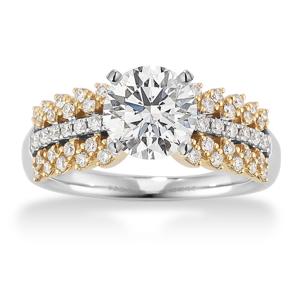 Golden Leaves Engagement Ring