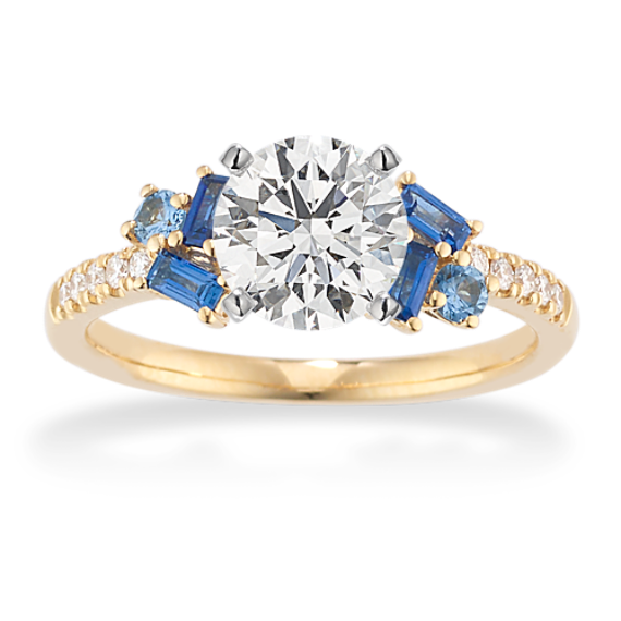 Majesty Blue Sapphire Engagement Ring