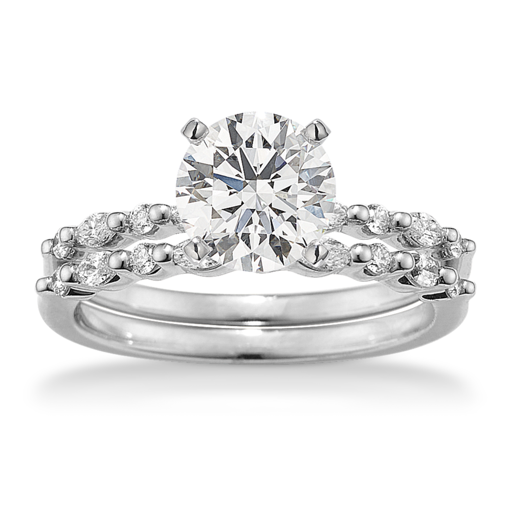 Privet 3/8 tcw tcw Diamond Wedding Set