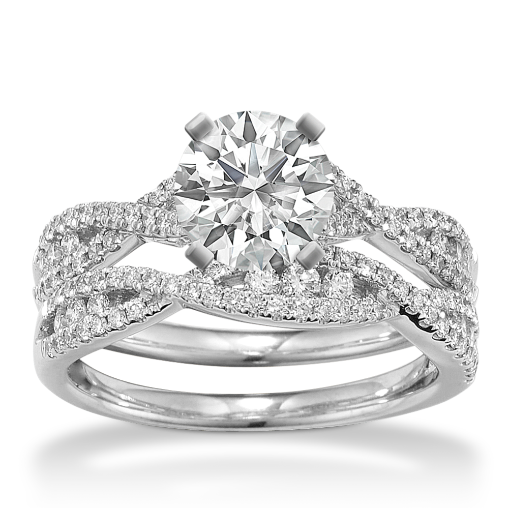 Diamond Cathedral Infinity Wedding Set