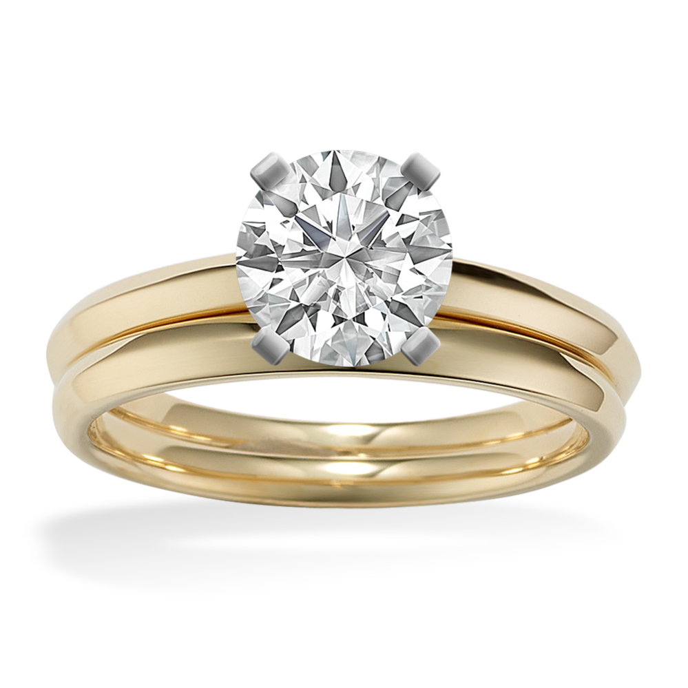 Solitaire wedding set store