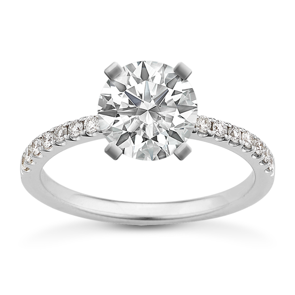 1.01 ct. Natural Diamond Engagement Ring in White Gold