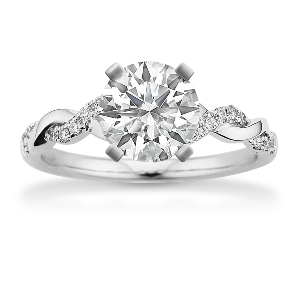 1.2 ct. Lab-Grown Diamond Engagement Ring in White Gold
