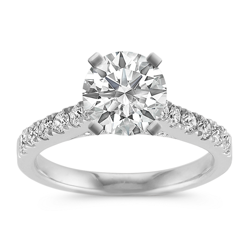 Reign Cathedral Engagement Ring in Platinum 