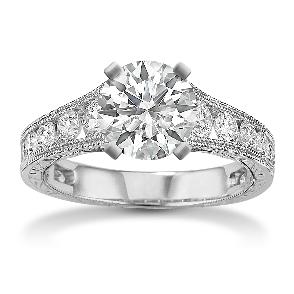 Avalon Engagement Ring (1 tcw Diamond Accents)