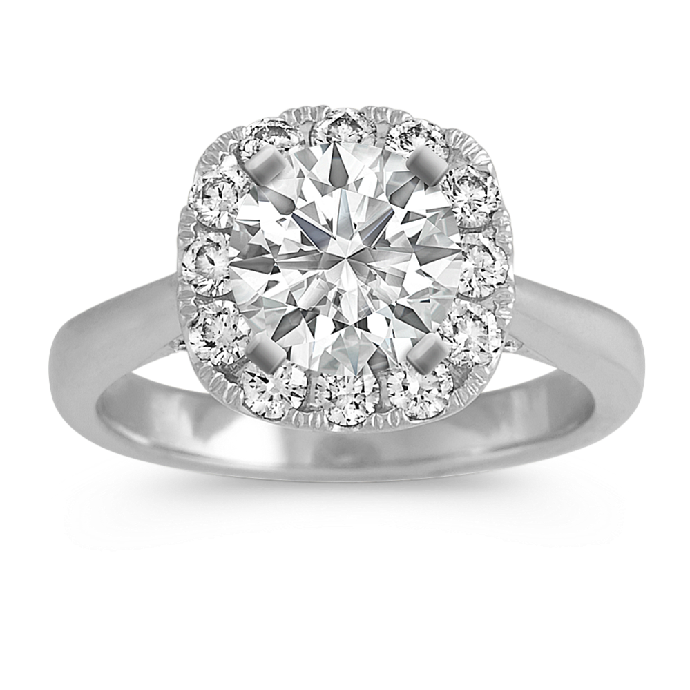 Premiere Diamond Halo Engagement Ring