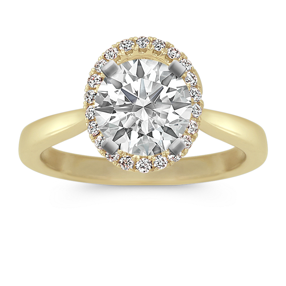 Kinsley Halo Engagement Ring for 1 ct Oval