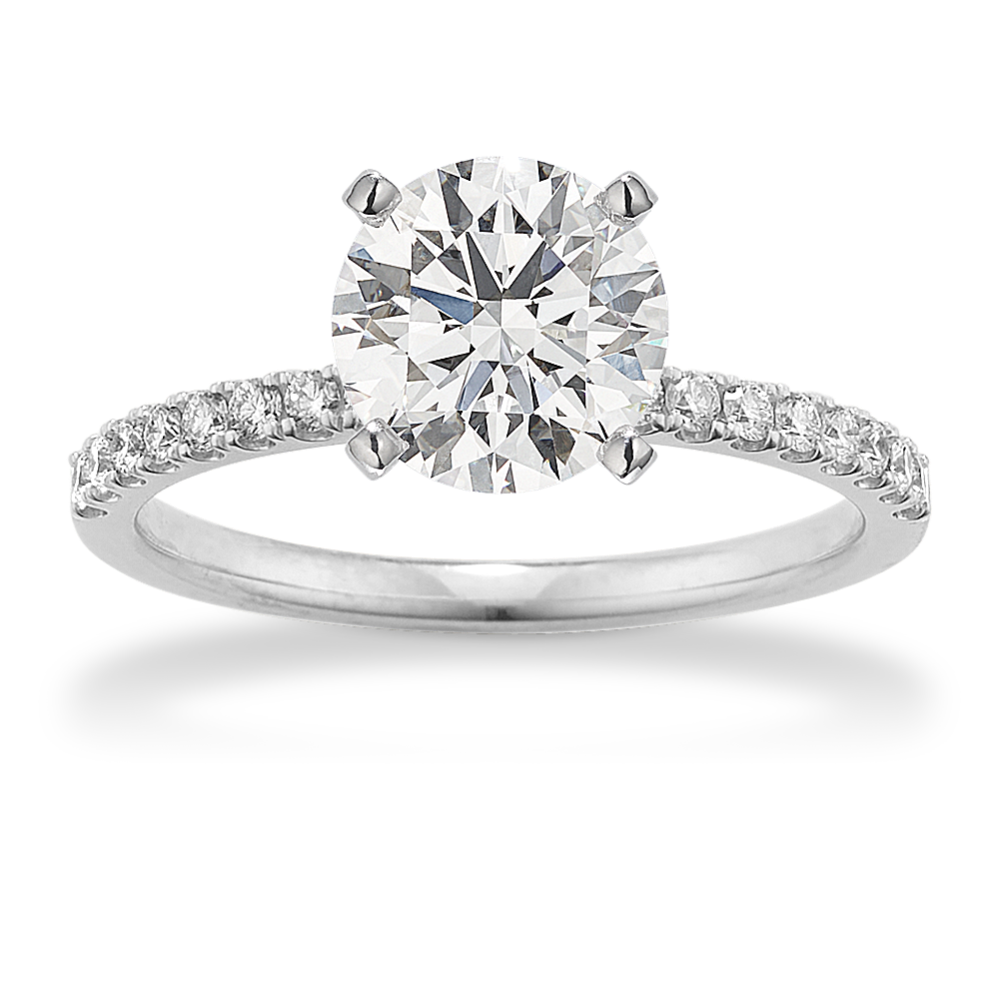 Vista Diamond Pave Engagement Ring