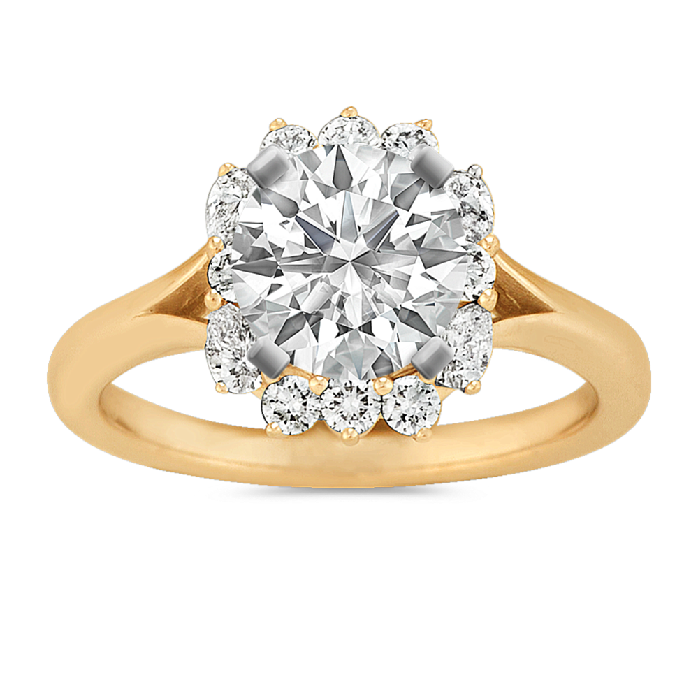 1.21 ct. Natural Diamond Engagement Ring in Yellow Gold