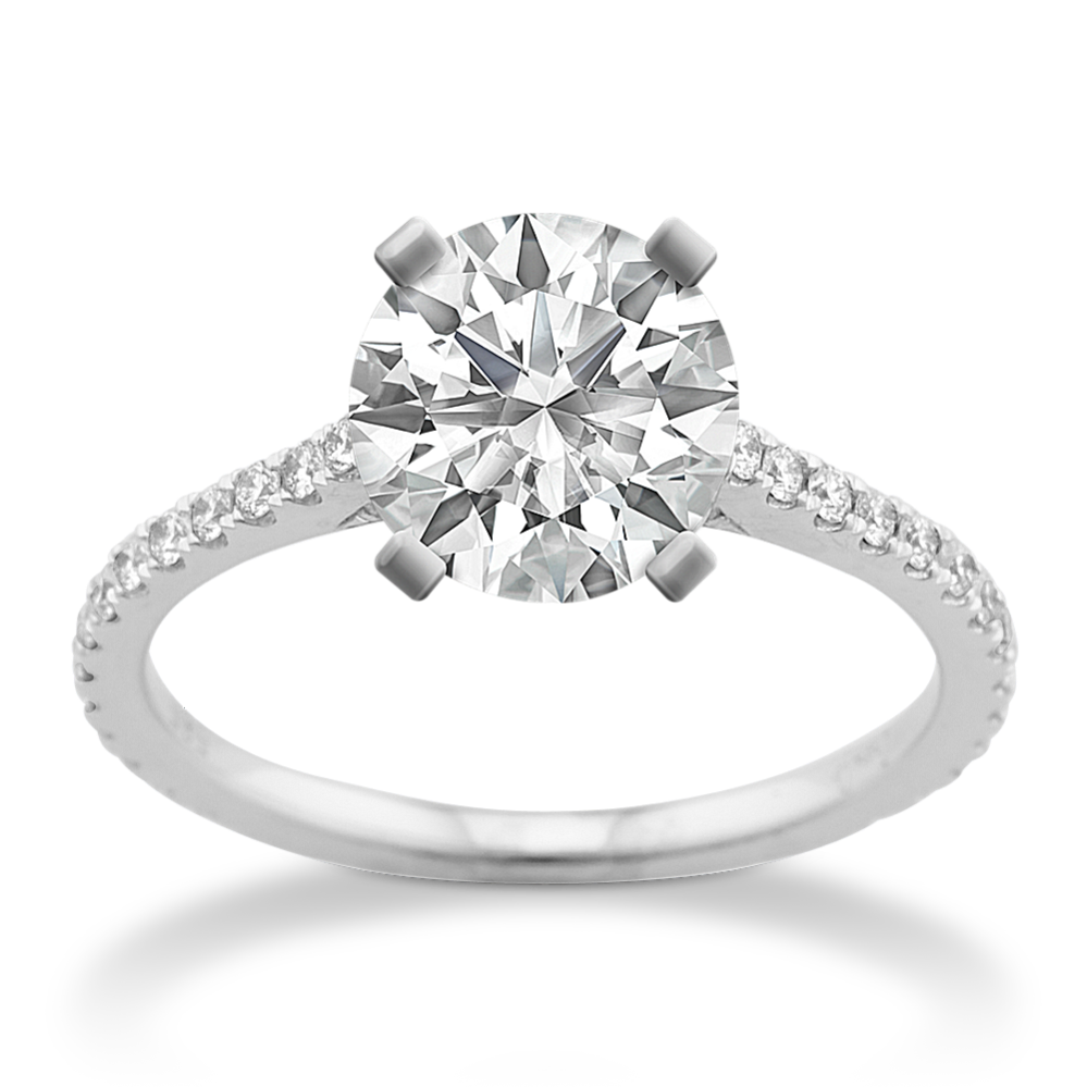 Ella Halo Engagement Ring for 0.50 ct Round