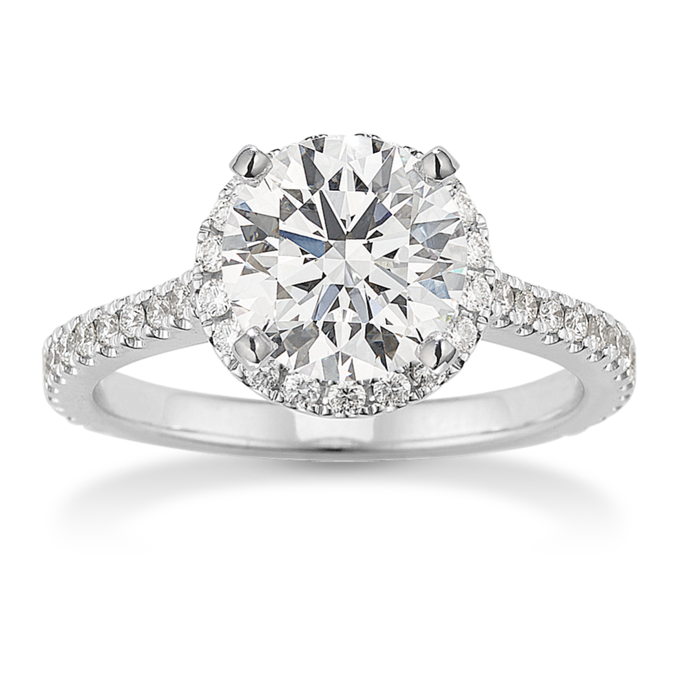 Ella Halo Engagement Ring for 1.50 ct Round