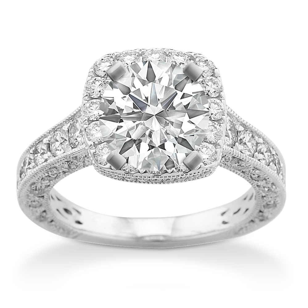 Trieste Halo Engagement Ring