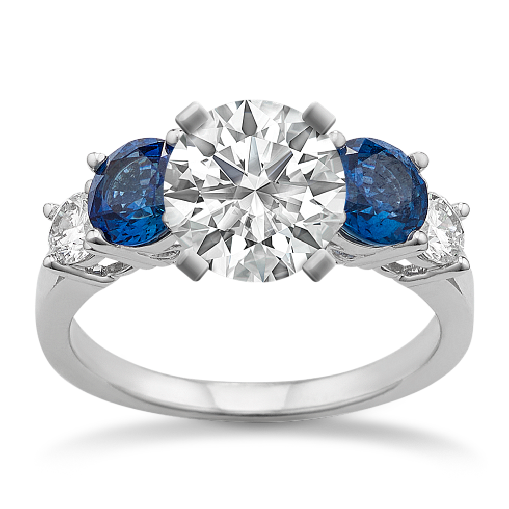 Hydrangea Sapphire Engagement Ring