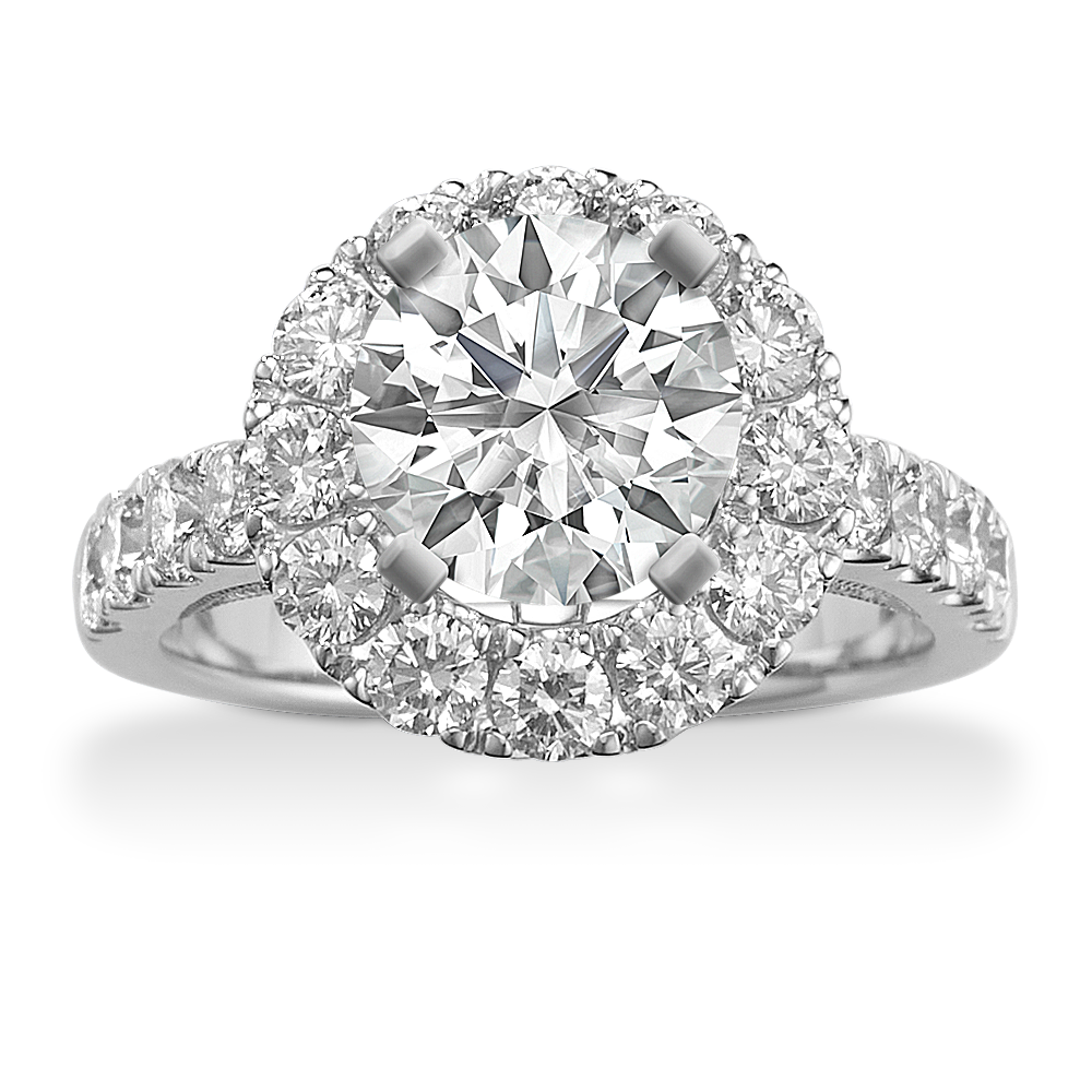1.28 ct. Natural Diamond Engagement Ring in Platinum