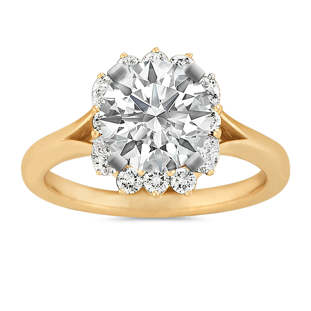 Yellow gold engagement rings on sale under 1000