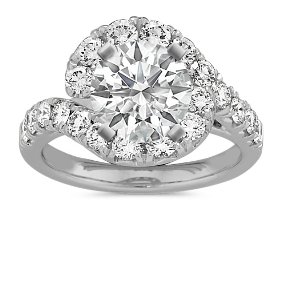 Symphony Diamond Halo Engagement Ring