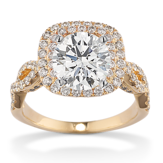 Echo Infinity Double Halo Engagement Ring