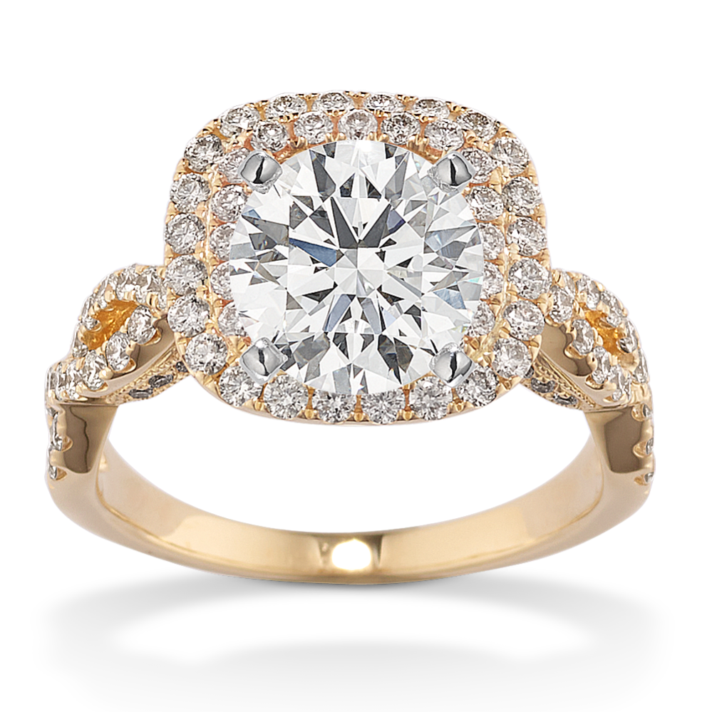 Echo Infinity Double Halo Engagement Ring