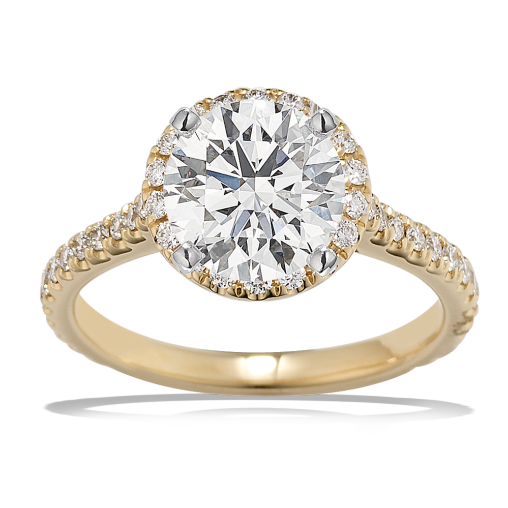 Ella Halo Engagement Ring for 1.50 ct Round