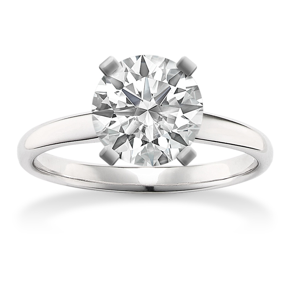 1.71 ct. Natural Diamond Engagement Ring in White Gold