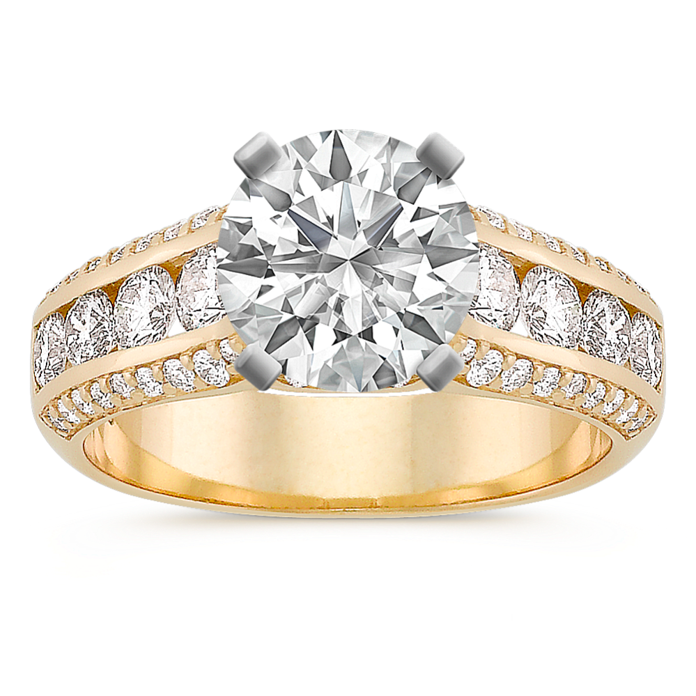 1.51 ct. Natural Diamond Engagement Ring in Yellow Gold