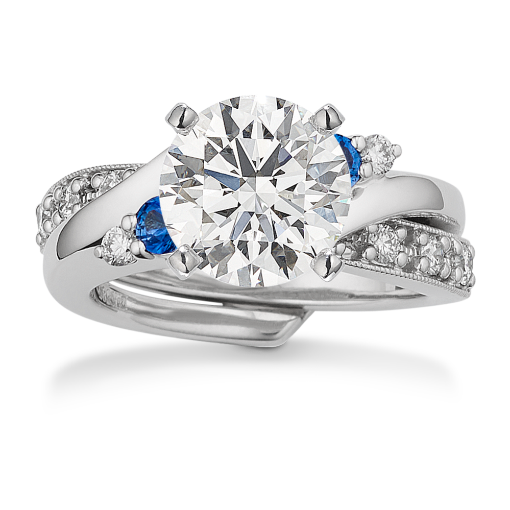 Embrace Sapphire & Diamond Wedding Set