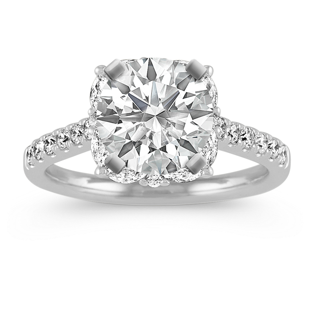Jubilee Diamond Halo Engagement Ring