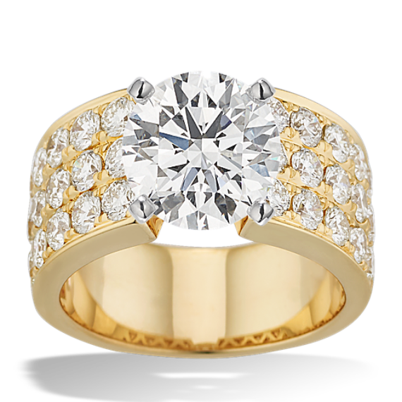 Bold Diamond Pave Engagement Ring