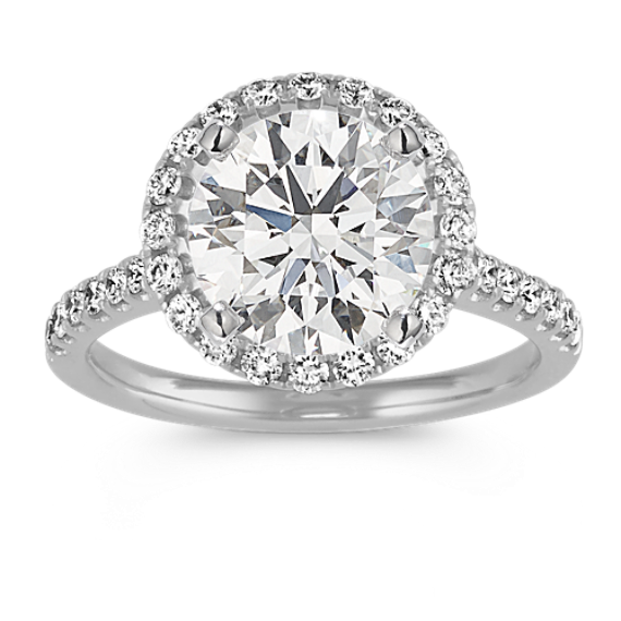Vista Halo Engagement Ring for 2 ct Round