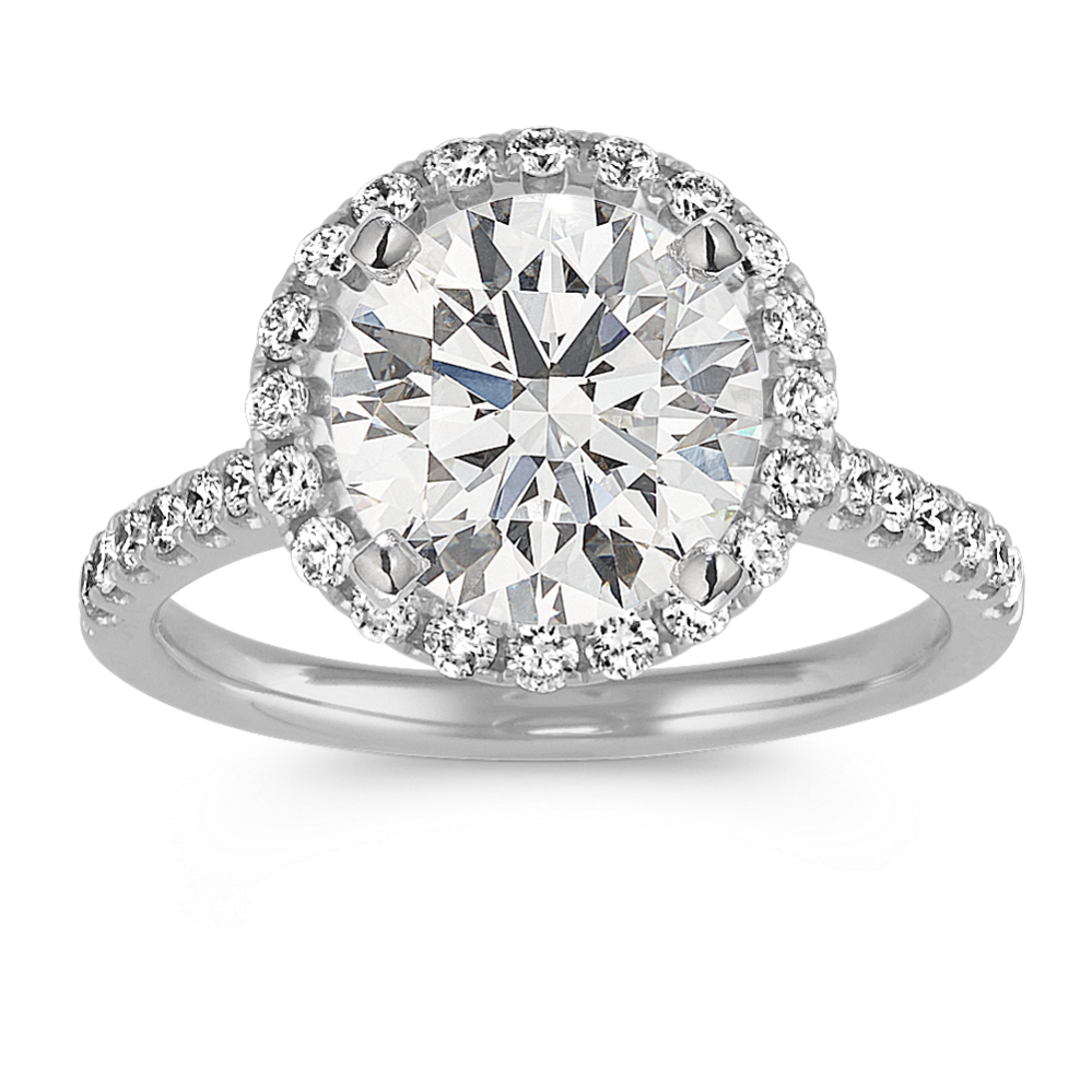 Vista Halo Engagement Ring for 2 ct Round