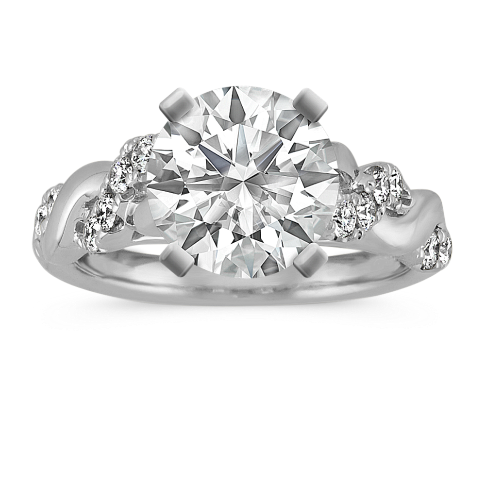 2.0 ct. Natural Diamond Engagement Ring in White Gold