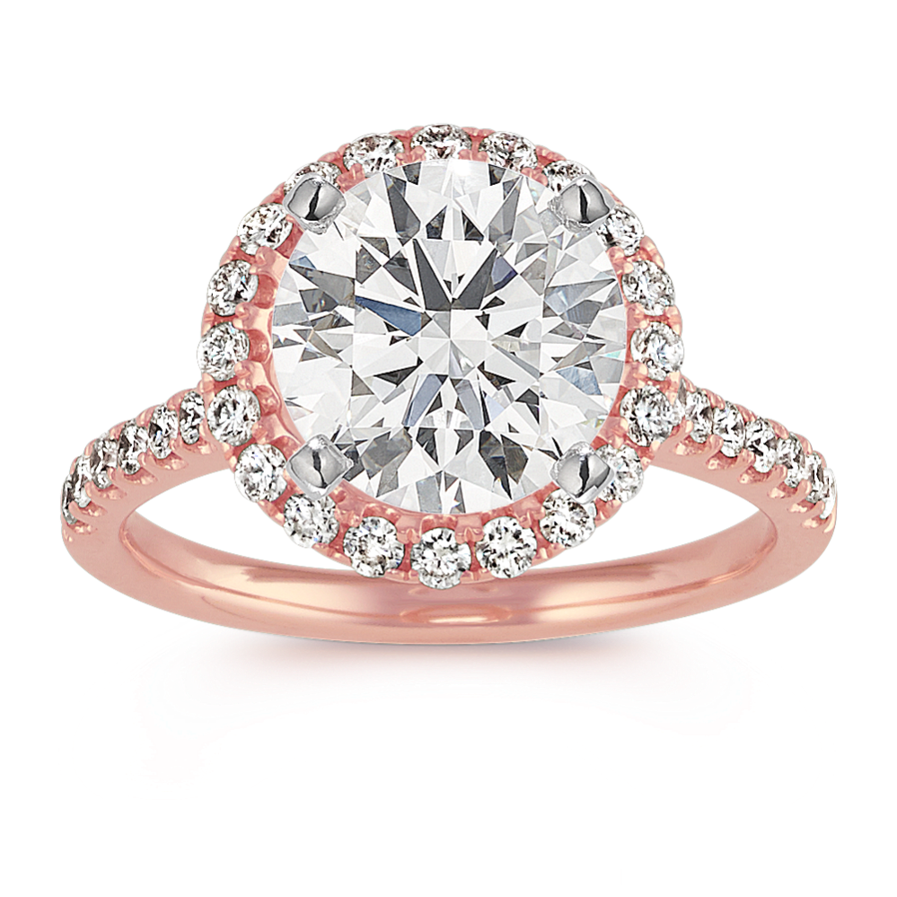 Vista Halo Engagement Ring for 2 ct Round