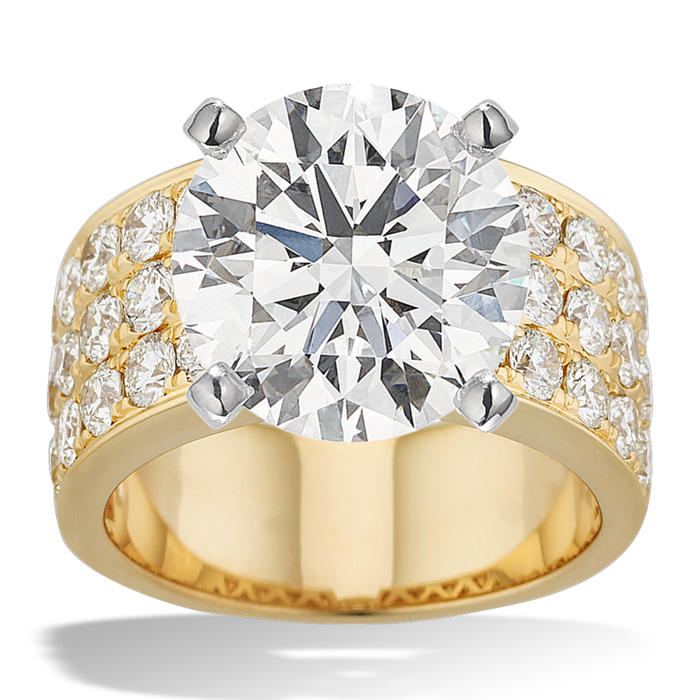 Bold Diamond Pave Engagement Ring