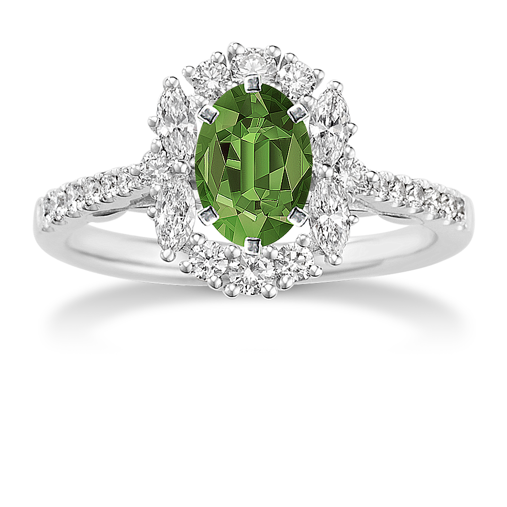 Stella Diamond Halo Engagement Ring